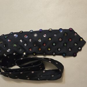 Givenchy Black and Brown Geometric Tie